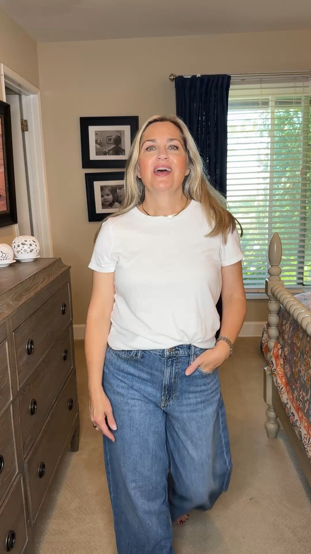 These jeans are the most old-school looking jeans that I have in my closet. I have them in several different colors because I love them so much. Even though they do not have any stretch, the fabric is so soft and I just love the way it feels.  There is no give in the waistband, but they do not run tight so Size up one from your normal.  I actually bought these last year and if I were to re-purchase them, I would go with the 27P but I’m still perfectly happy with how they feel. They are on sale right ! 
￼￼

#LTKootd #LTKSaleAlert #LTKOver40