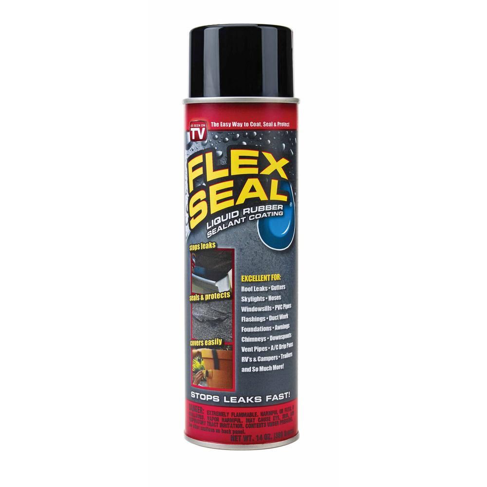 Flex Seal Black 14 oz. Aerosol Liquid Rubber Sealant Coating | The Home Depot