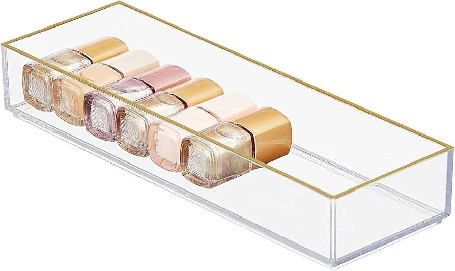 mDesign Slim Plastic Drawer Organizer, Storage Container for Cosmetics, Makeup, and Accessories o... | Amazon (US)