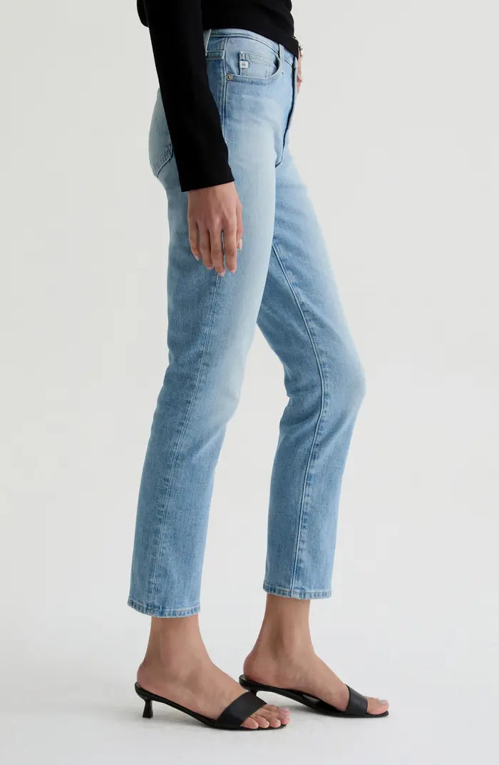 Mari Mid Rise Ankle Slim Straight Leg Jeans | Nordstrom