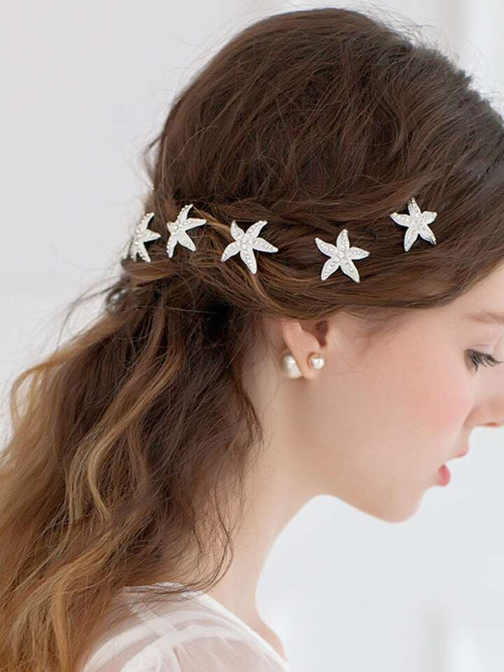 5 piezas horquilla con diseño de estrella de mar | SHEIN