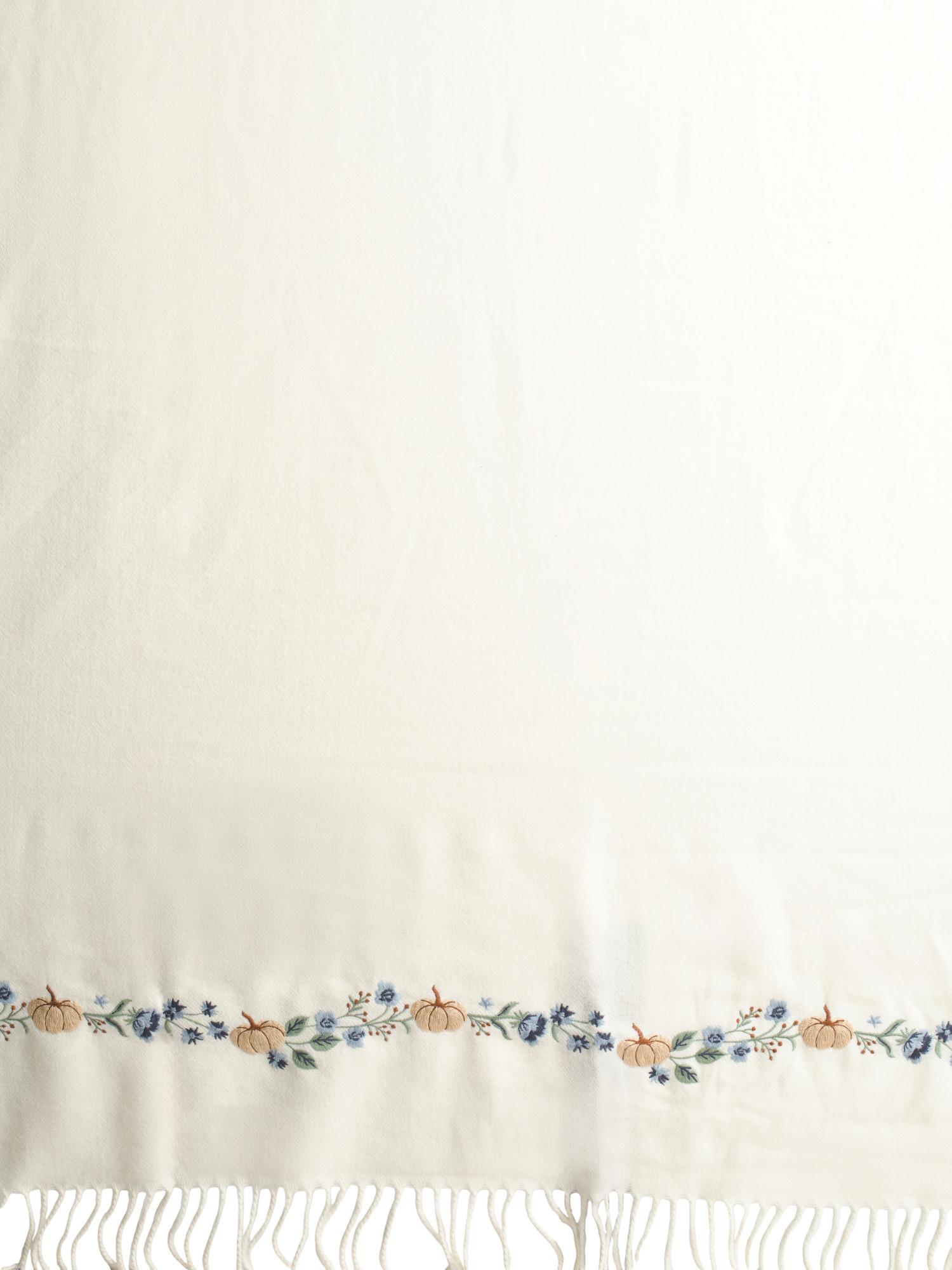 Pumpkin Floral Trellis Embrodiery Throw | TJ Maxx