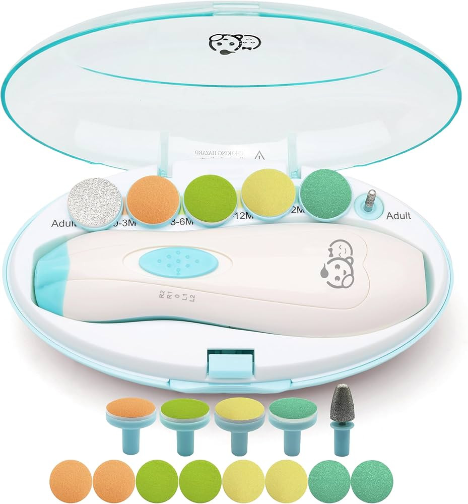Royal Angels Baby Nail Trimmer 21 in 1, Safe Electric Baby Nail Buffer, Extra 13 Replacement Tool... | Amazon (US)