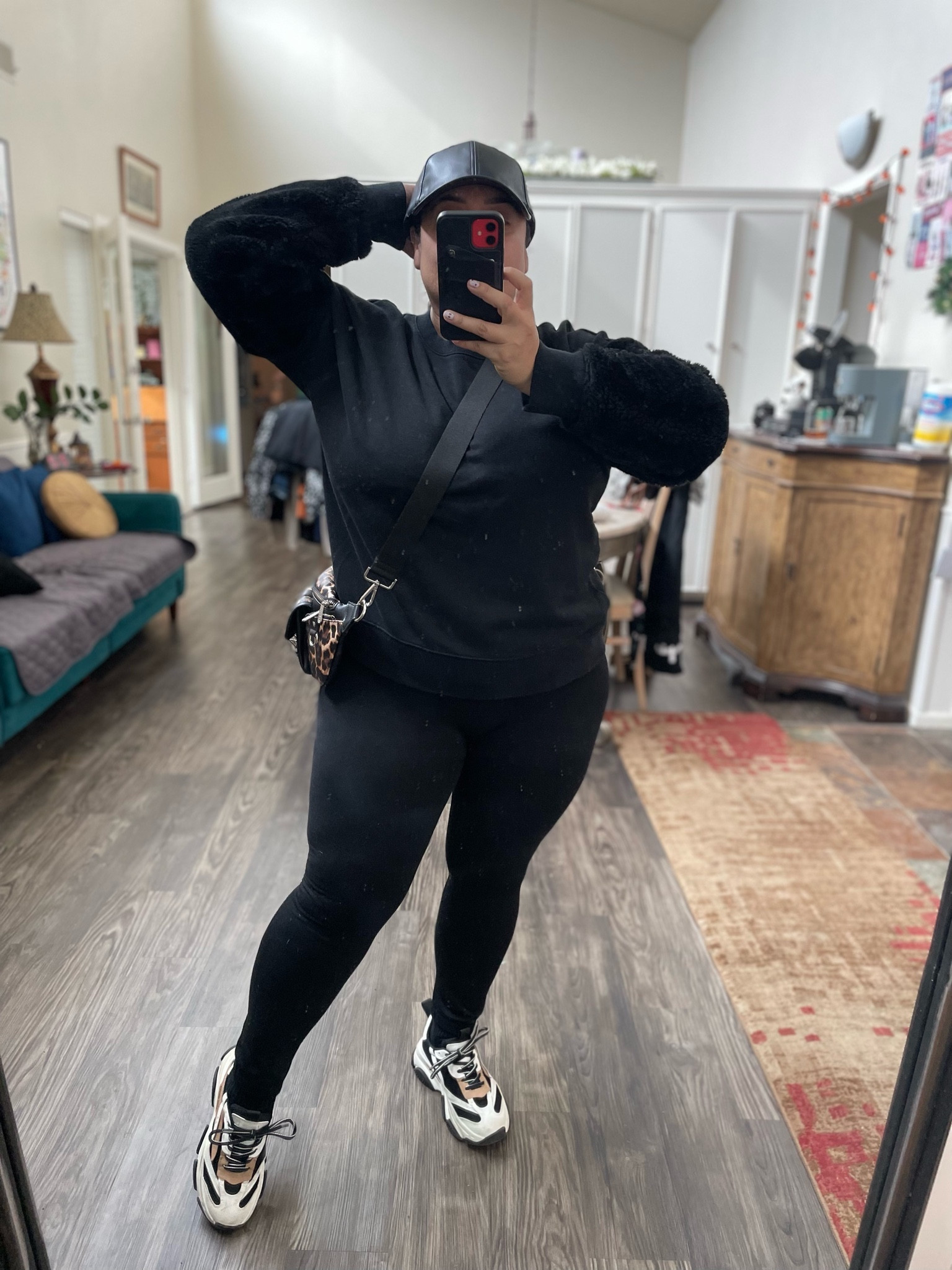 Faux Leather Baseball Hat

Faux Fur Trim Sweater - linked similar

Zella Studio Luxe High Waist Pocket 7/8 Leggings

STEVE MADDEN
Women's Possession Chunky Lace-Up Sneakers

#LTKfitness #LTKmidsize #LTKover40