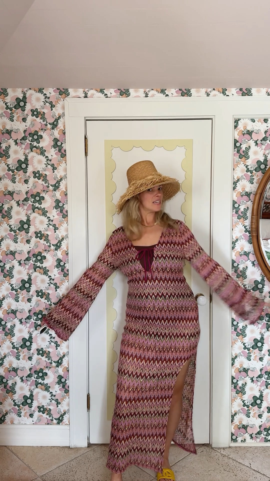 Love this chevron knit beach coverup dress! It’s designer-inspired and such a great buy. Easily goes from beach to happy hour and is so chic - also love this chocolate brown swimsuit and yellow rubber slides!

#LTKFindsUnder100 #LTKBump #LTKTravel