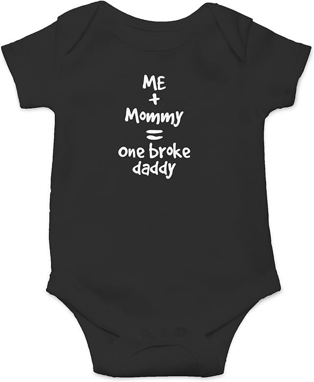 AW Fashions Me + Mommy = One Broke Daddy Cute Novelty Funny Infant One-Piece Baby Bodysuit | Amazon (US)