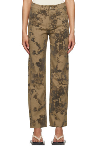 WYNN HAMLYN - Tan Burn Out Jeans | SSENSE
