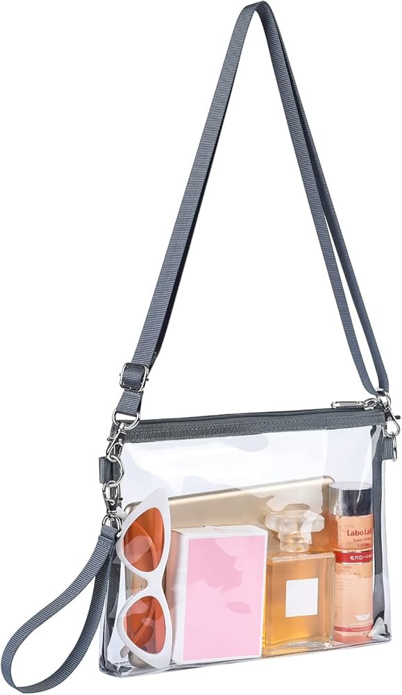 Clear Crossbody Purse Bag Stadium Approved Clear Tote Bag for Work Concert Sports | Amazon (US)