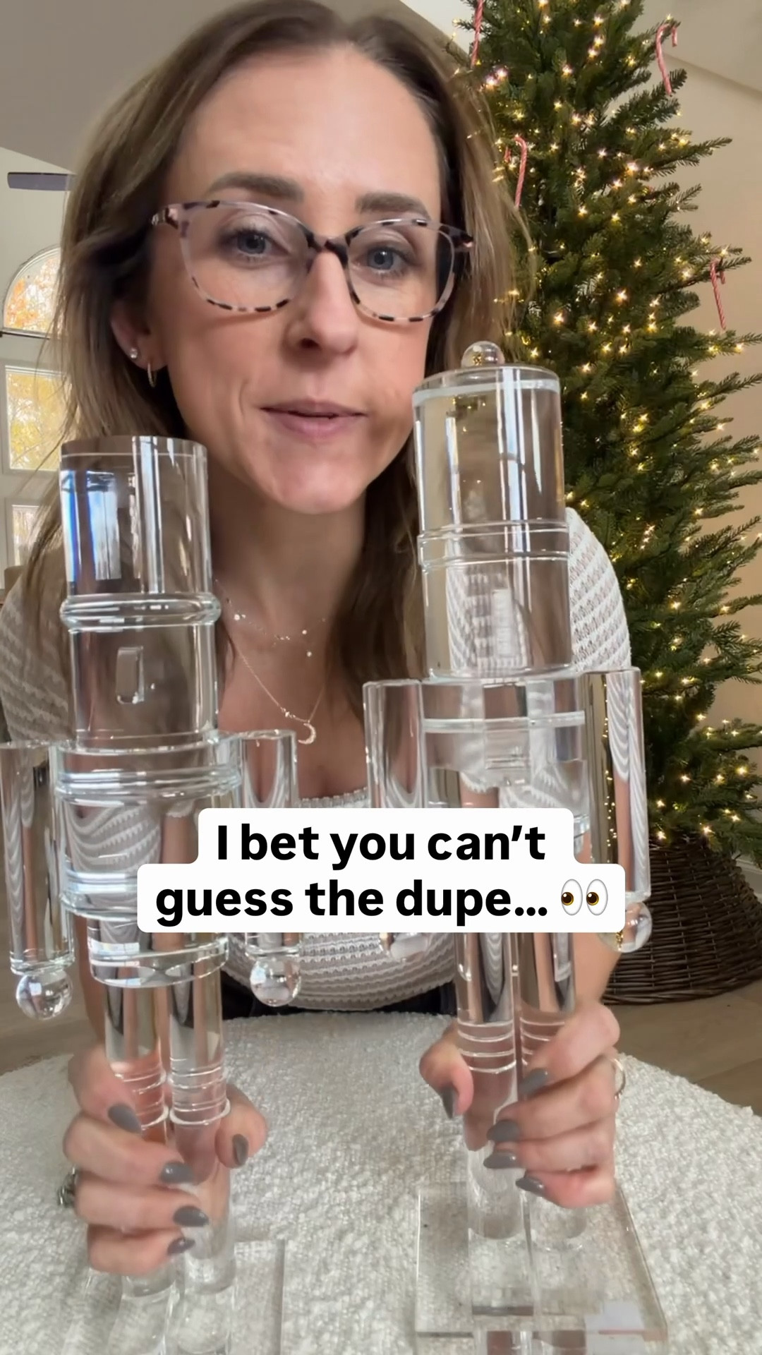 $179 vs $29! Can you tell which acrylic nutcracker is which?! The shorter one is only $29 from Walmart!! The other is $179 from CB2! Both linked here

#LTKHoliday #LTKHome #LTKSeasonal