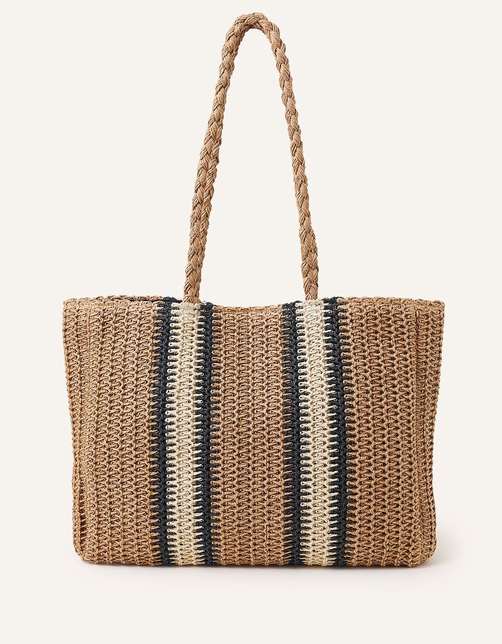 Double Stripe Beach Shopper Bag | Accessorize (Global)