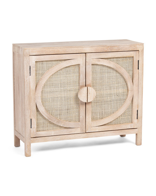 30in Woven Front Two Door Cabinet | TJ Maxx