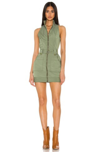 superdown Sofia Belted Mini Dress in Army Green from Revolve.com | Revolve Clothing (Global)