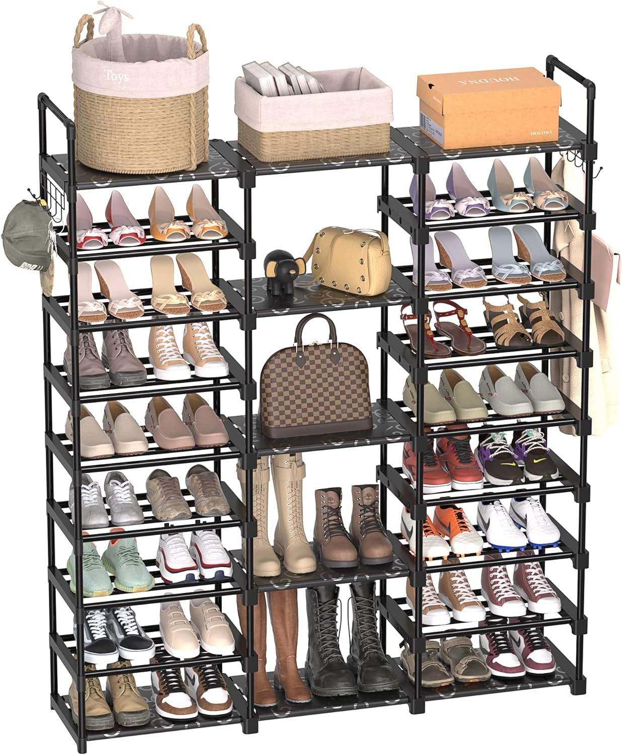 TIMEBAL 9 Tiers Shoe Rack Storage Organizer Shoe Shelf Organizer for Entryway Holds 50-55 Pairs S... | Amazon (US)