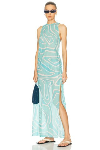 Emilio Pucci Maxi Dress in Baby Blue | FWRD 