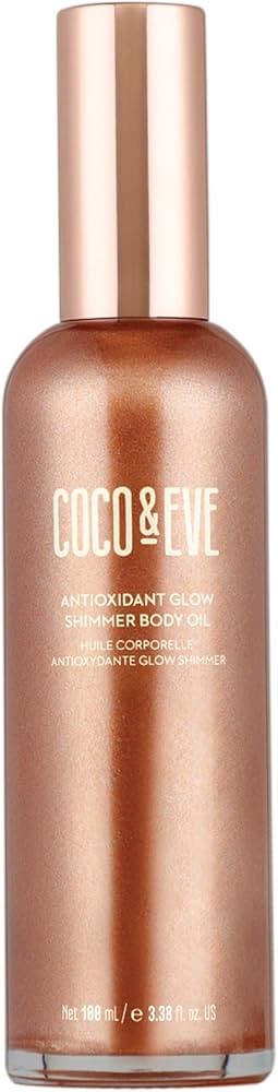 Coco & Eve Antioxidant Glow Shimmer Body Oil - Lightweight Skin Illuminator with Pearlescent Mine... | Amazon (US)