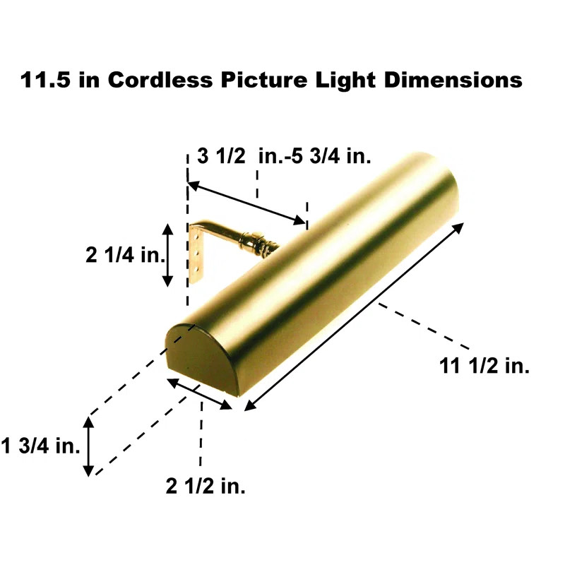 Battery Operated Dimmable LED Wall Mounted Picture Light with Remote | Wayfair North America