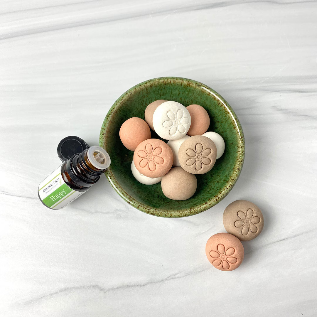 Essential Oil Diffuser Stones | Ceramic diffusers make cute desk accessories in your office decor... | Etsy (US)