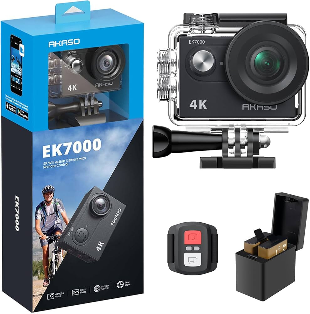 AKASO EK7000 4K30FPS 20MP WiFi Action Camera with EIS Ultra HD Underwater Camera 131FT Waterproof... | Amazon (US)