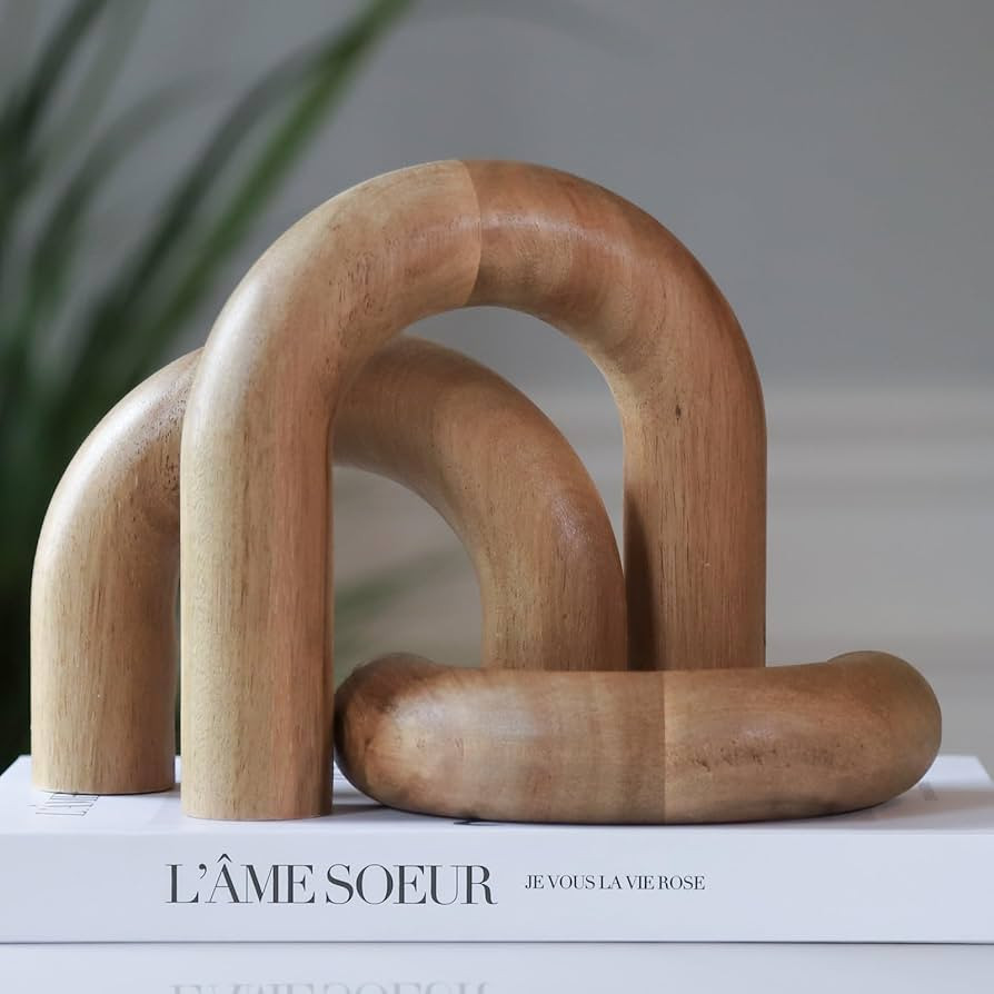 Wooden Arch Decor Set of 3 - Shelf Decor Aesthetic for Coffee Tables, Bookshelves, & Entryways - ... | Amazon (US)