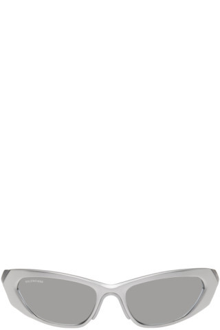 Silver Oval Sunglasses | SSENSE