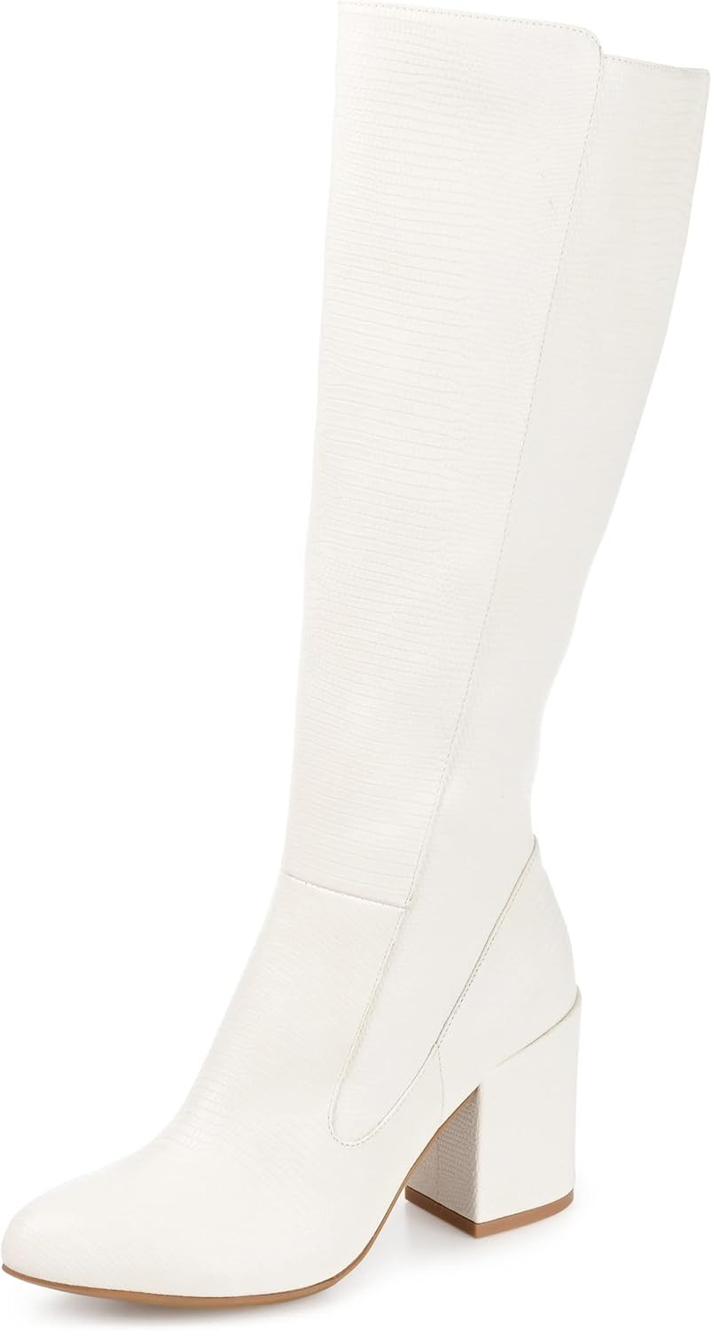 Journee Collection Womens Tavia Tru Comfort Foam Block Heel Knee High Boots | Amazon (US)