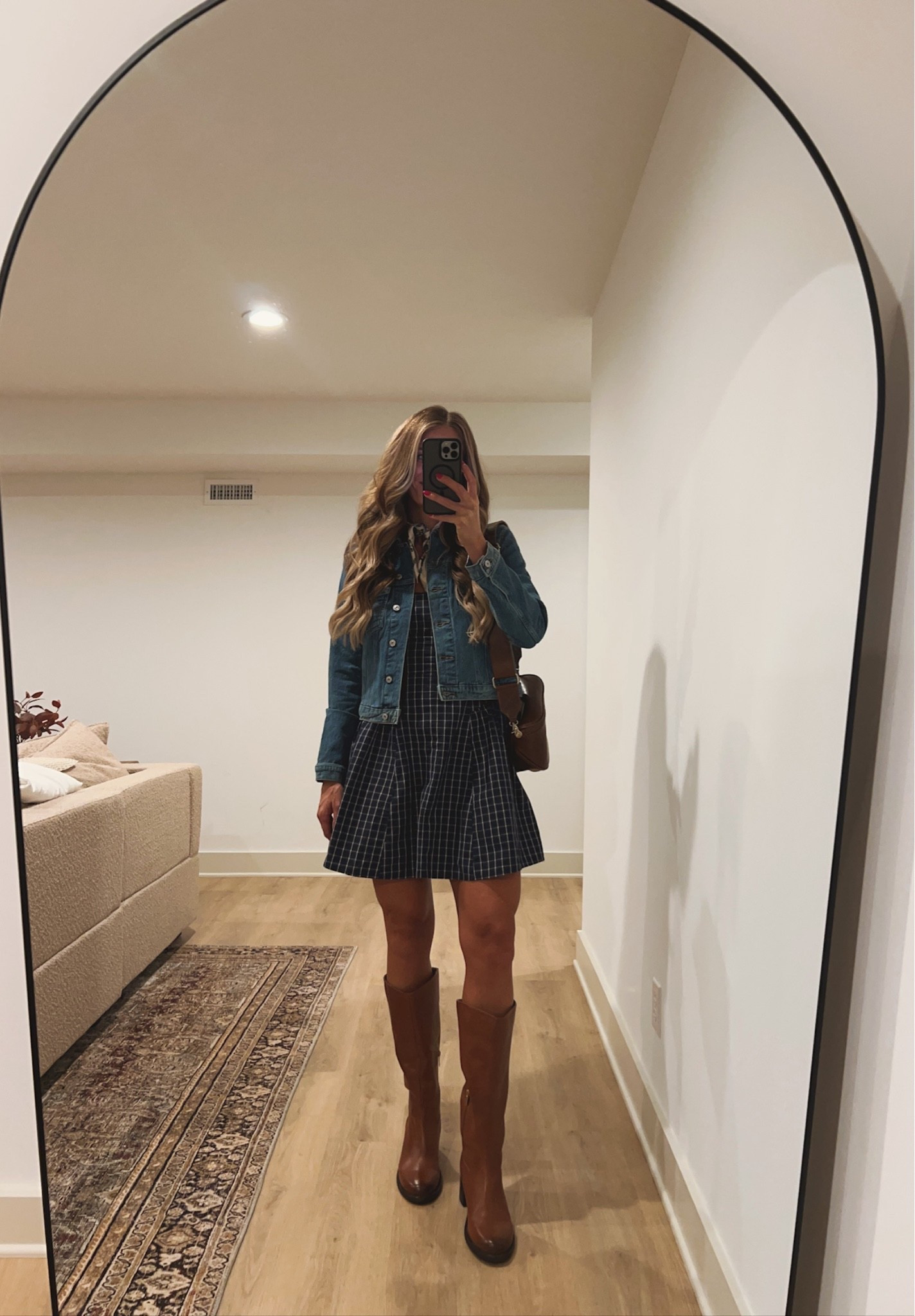 Such an easy way to take this Abercrombie dress into fall 🍂 Added a denim jacket + tall boots!

#LTKTall #LTKSeasonal #LTKgrwm
