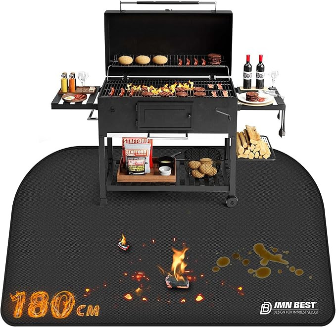 70" x 40"Under Grill Mats for Outdoor Grill, Floor Protection, Fireproof Grill Mat, Silicone Fibr... | Amazon (US)