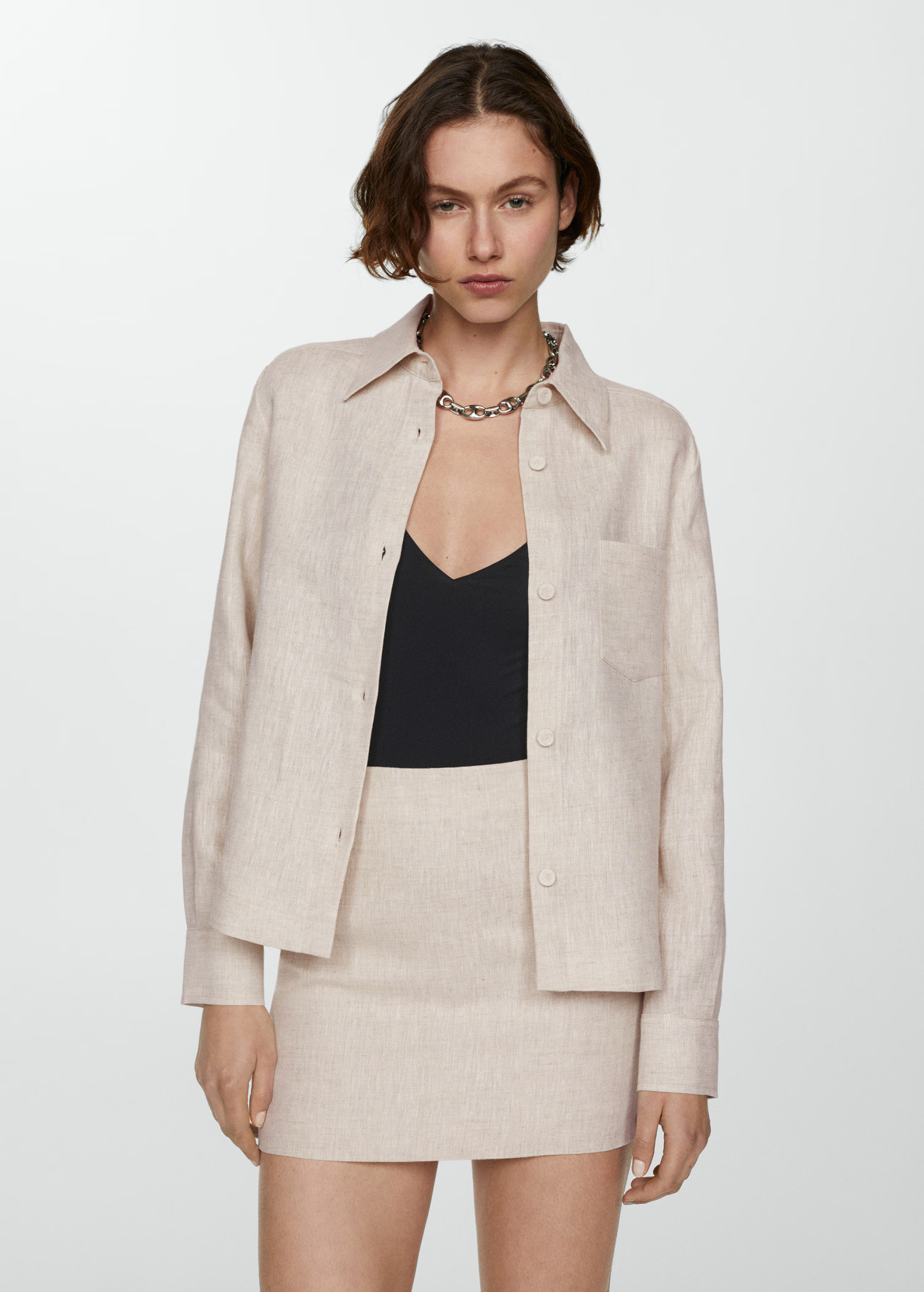 Linen 100% shirt | MANGO (US)