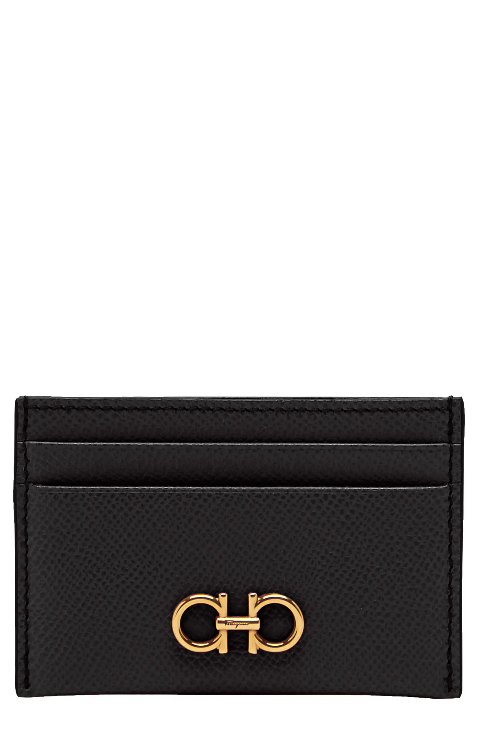 FERRAGAMO Gancini Leather Card Case | Nordstrom | Nordstrom