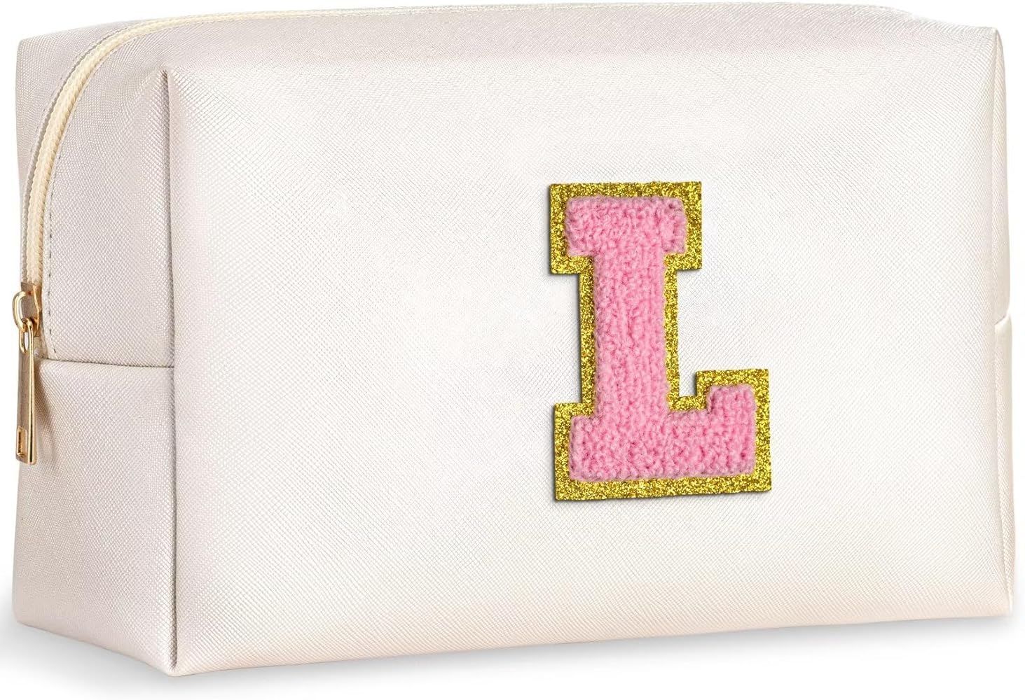 TOPEAST Personalized Birthday Gifts for Women, Preppy Patch Makeup Bag, Chenille Letter Pouch Cos... | Amazon (US)