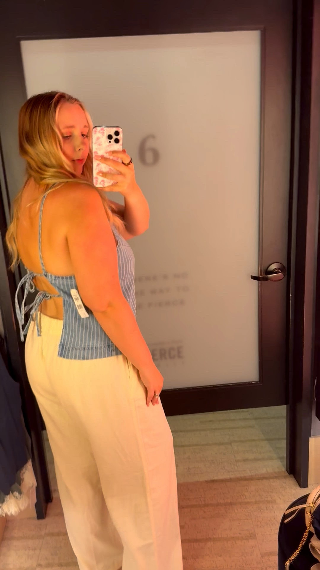 Striped denim top from @abercrombie with a built in bra and open tie back 🤍 the perfect summer top to wear with jeans, shorts, or on vacation. Comfortable, flattering, and so easy to style ✨

#abercrombie #abercrombiestyle #abercrombiefinds #summeroutfits #summerstyle #denimtop #stripedtop #vacationoutfit #europeoutfits #europevacation #ltkstyle #casualoutfit #everydaystyle #outfitinspo #fashionfinds #builtinbratop #backlesstop #trendingstyle #wearthisnext #ootd
