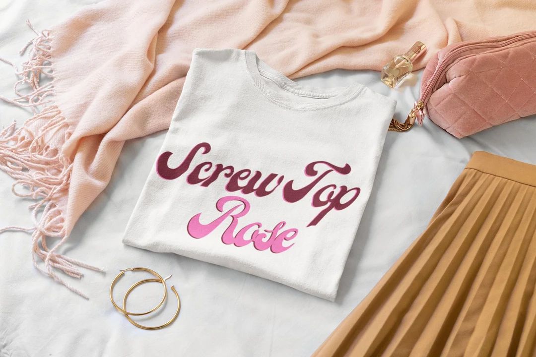 Screw Top Rosé T-shirt Swiftie Rose Wine T-shirt Midnights - Etsy | Etsy (US)