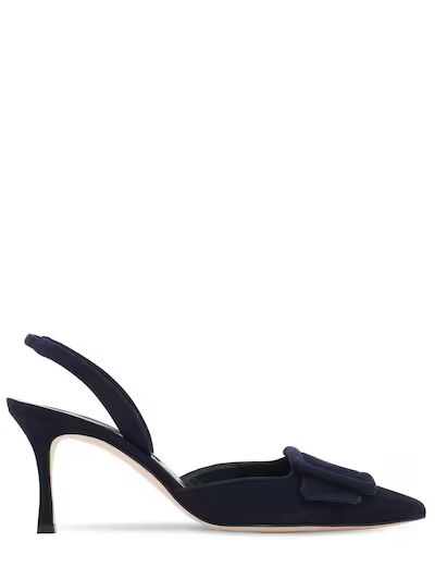 70MM MAYSLI SUEDE SLINGBACK PUMPS | Luisaviaroma