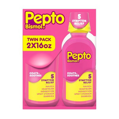 Pepto-Bismol Liquid, Upset Stomach Relief, Stomach Relief, Anti-Diarrheal - 2pk/16 fl oz | Target