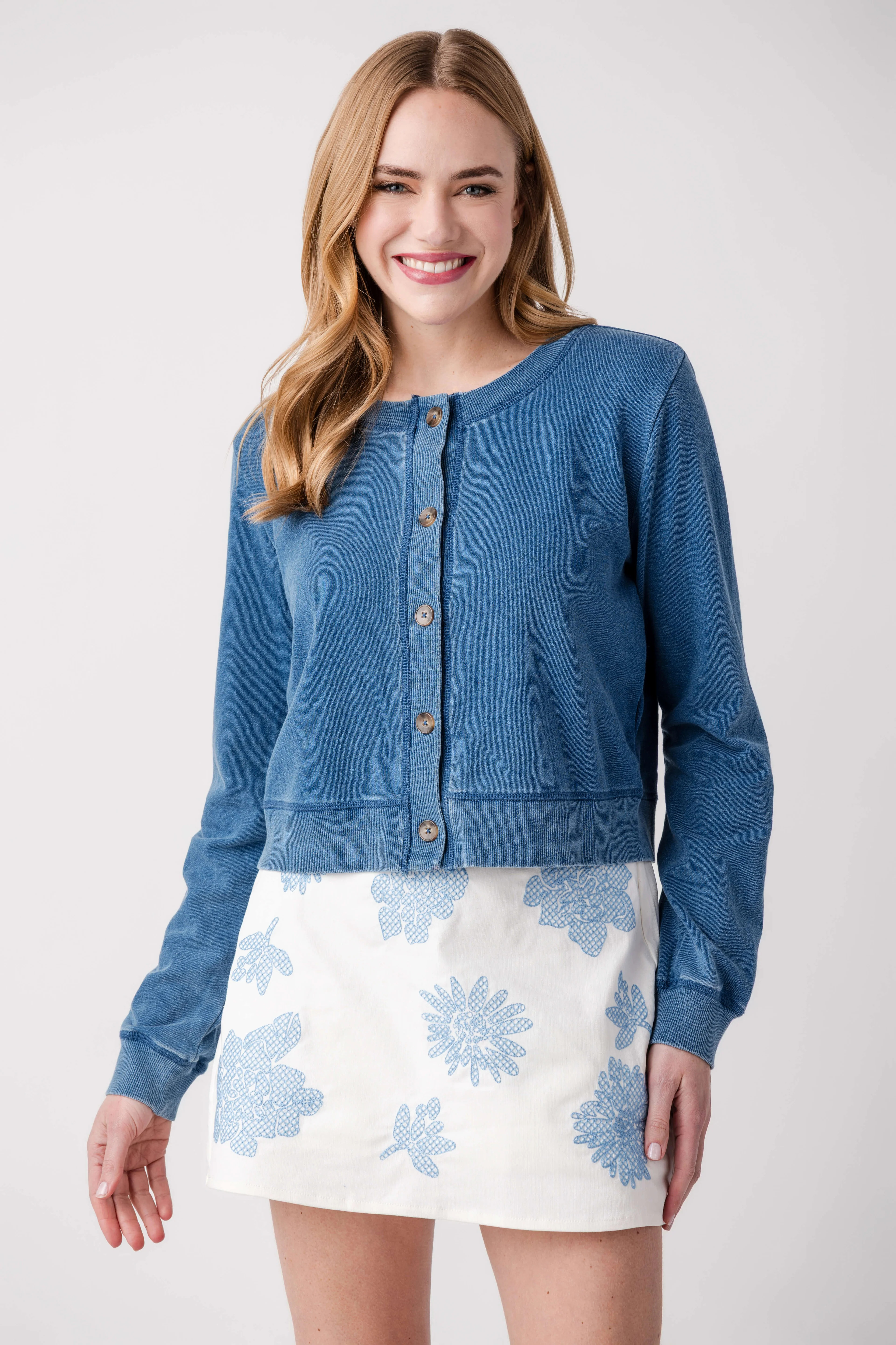 Z Supply Daily Knit Denim Cardigan | Social Threads