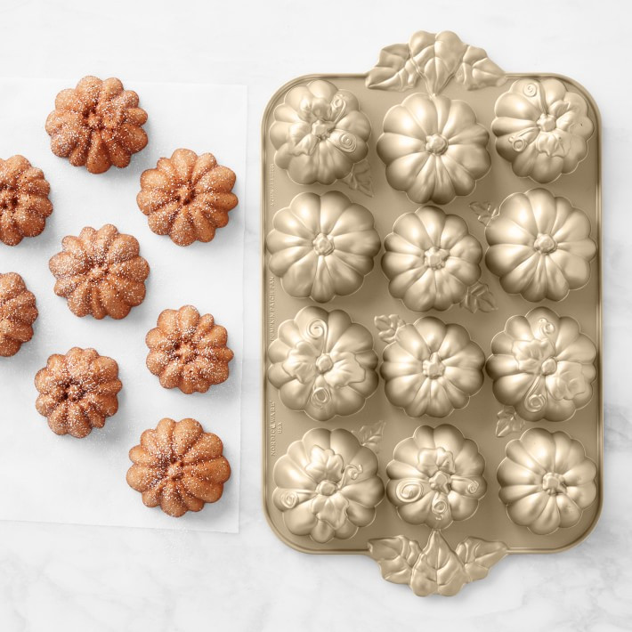 Nordic Ware Nonstick Cast Aluminum Pumpkin Cakelet, 12-Well | Williams-Sonoma