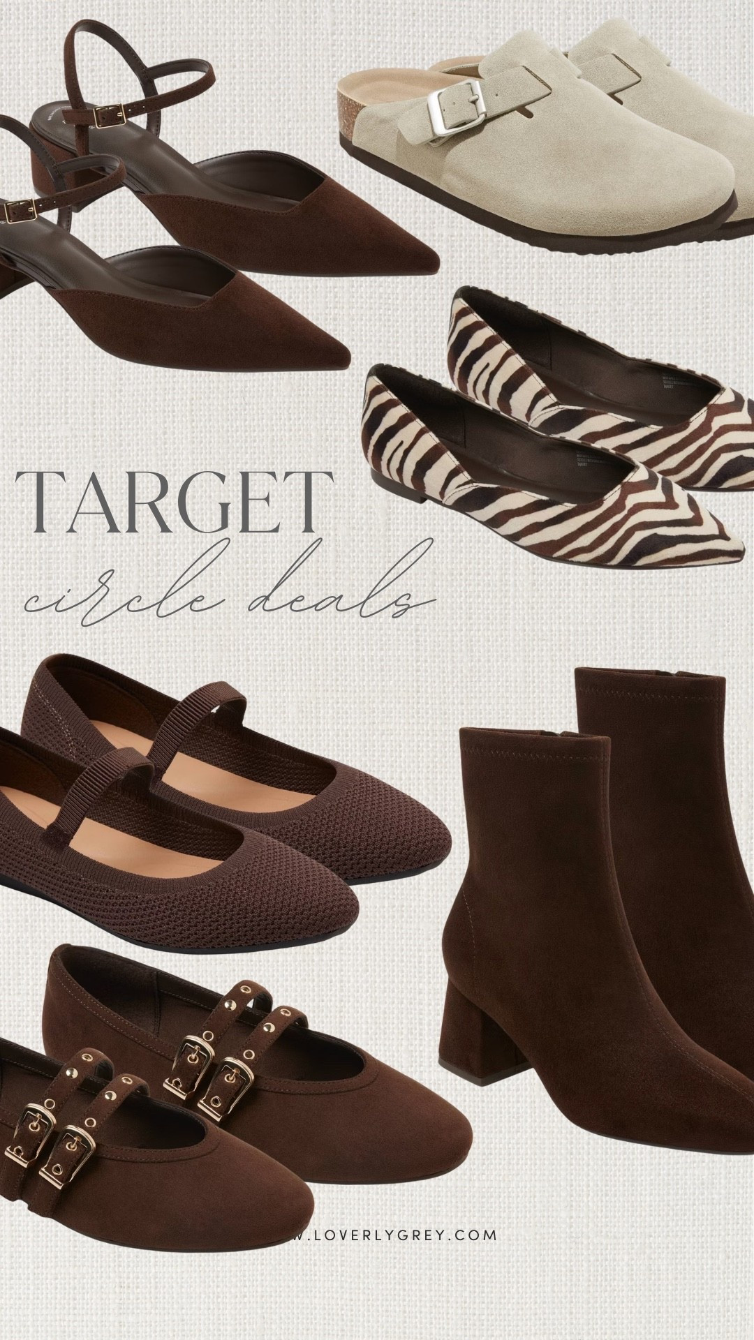 I keep coming back to these Target fall shoes. The brown boots, Mary Janes and clogs are exactly the kinds of shoes I’d throw on with jeans and a sweater all season.