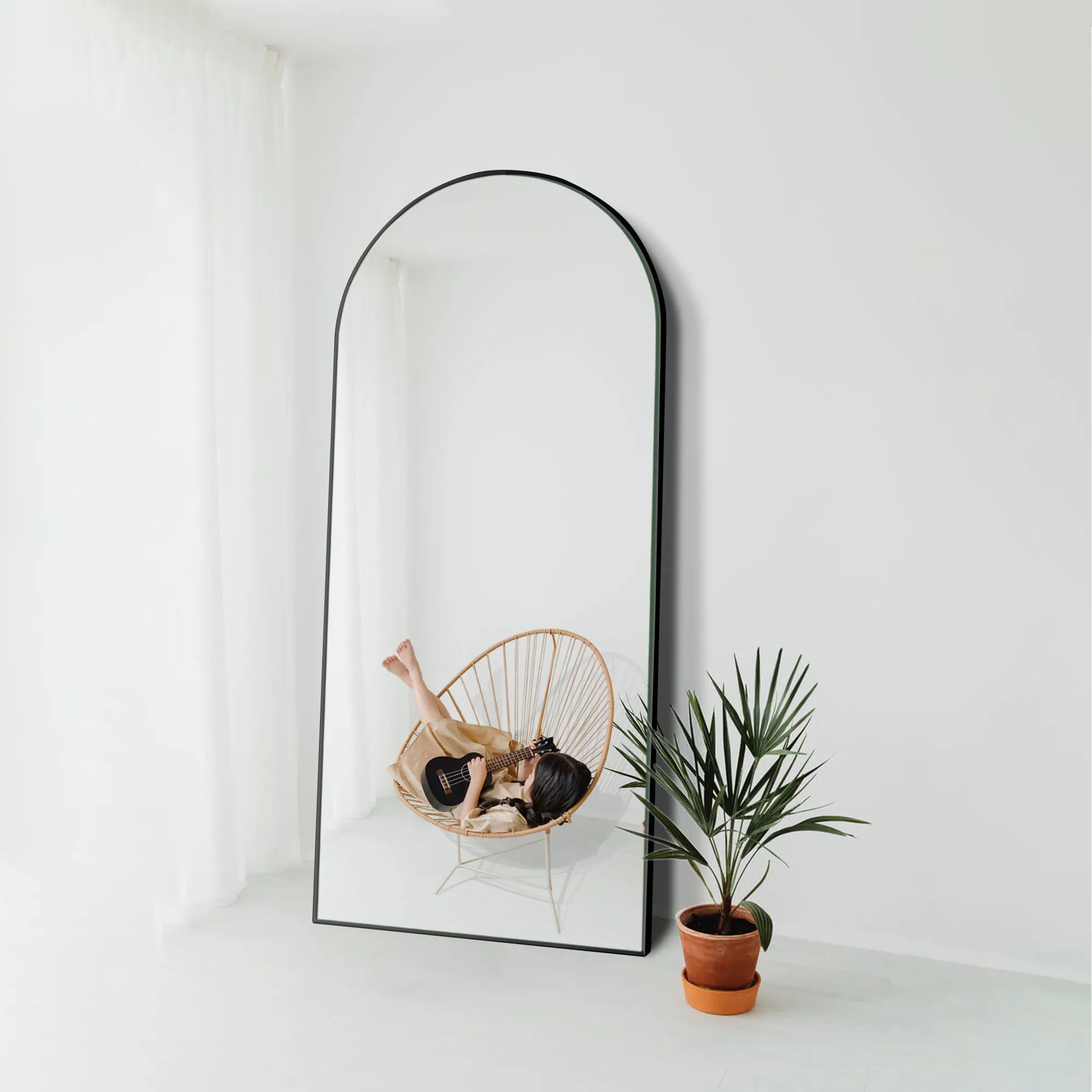 Modern Large Arch Mirror Freestanding Full-Length Floor Mirror | Bed Bath & Beyond