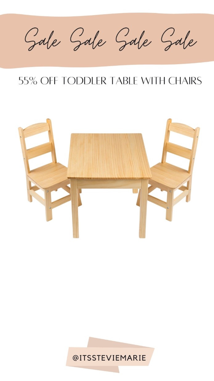 Toddler table with chairs on sale! For 55 % off! RUN before it sells out.
Toddler table, toddler chairs, toddler play table, toddler wooden table, Melissa and Doug

#LTKGiftGuide #LTKmomlife #LTKKids