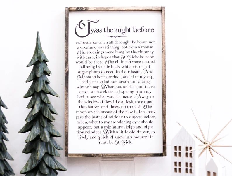 Twas the Night Before Chistmas Sign  Farmhouse Christmas Sign | Etsy | Etsy (US)