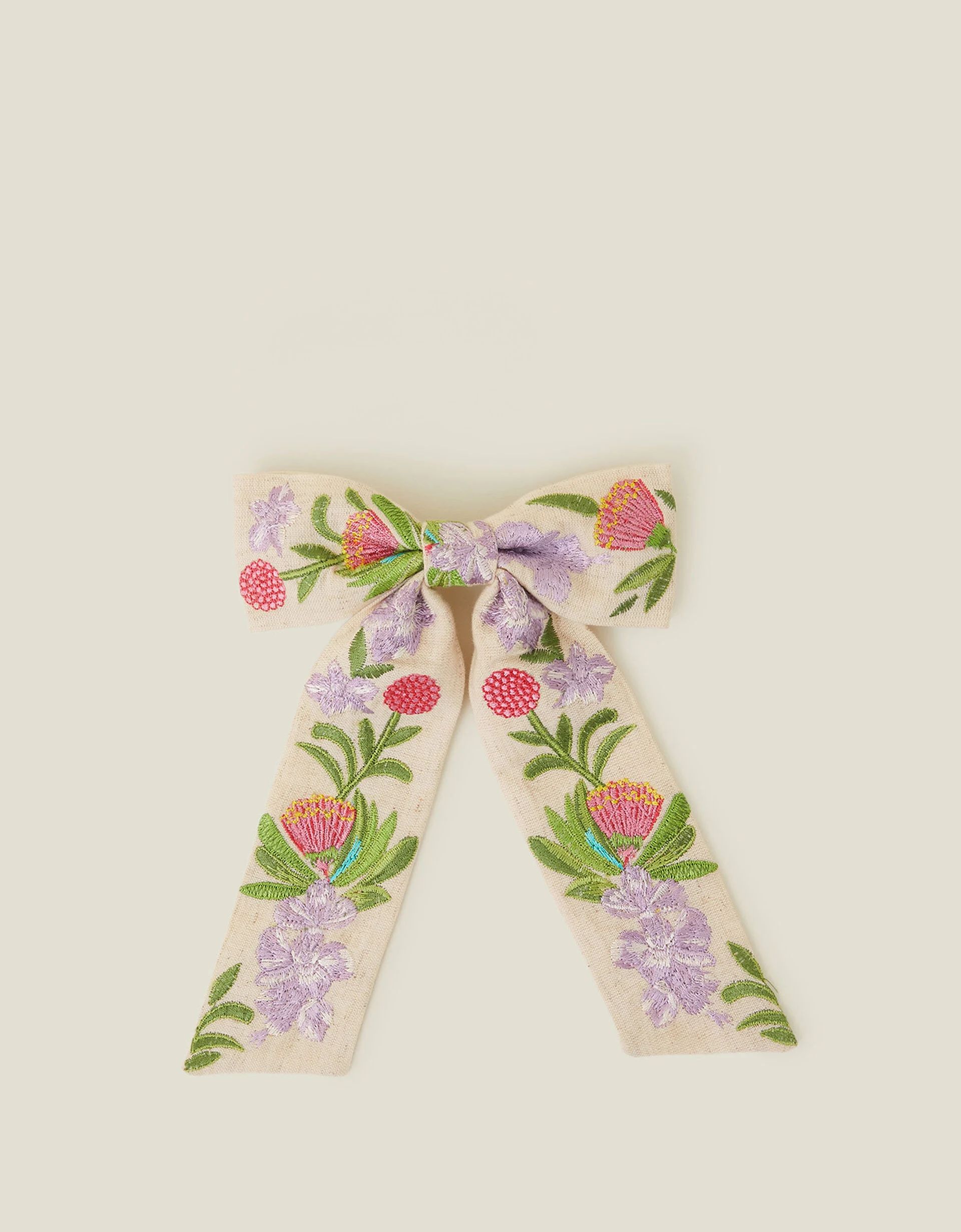 Embroidered Hair Bow | Accessorize (Global)