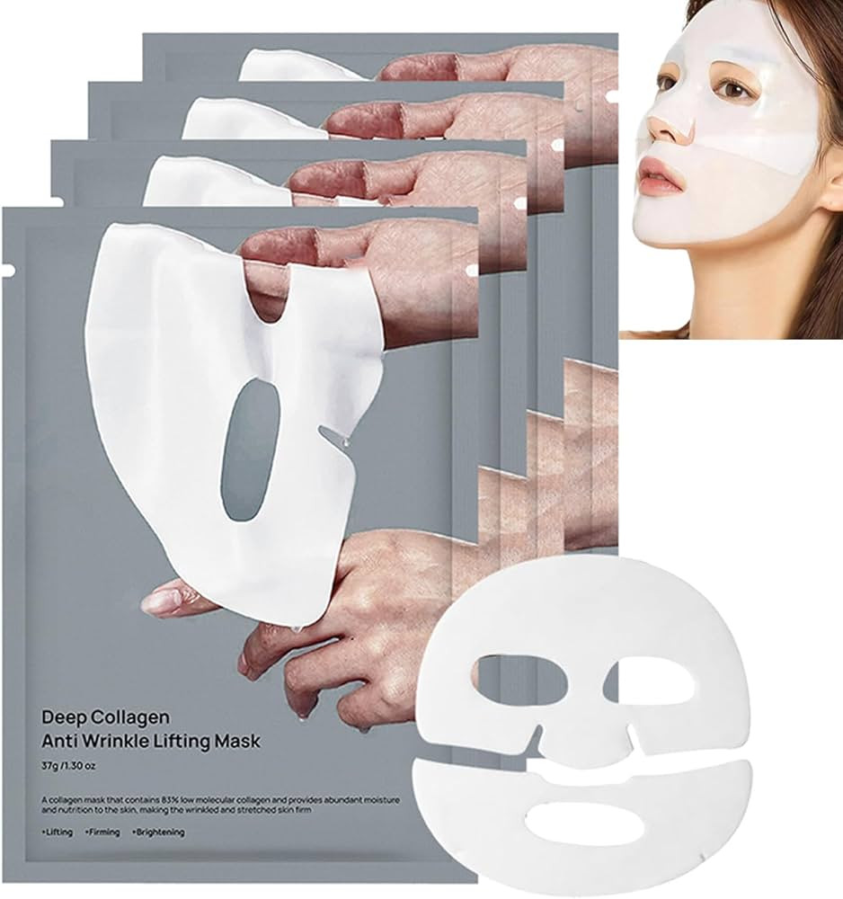 Deep Collagen Anti Wrinkle Lifting Mask 37gx4ea | Bio-Collagen Face Mask The Real Collagen 2,160,... | Amazon (US)