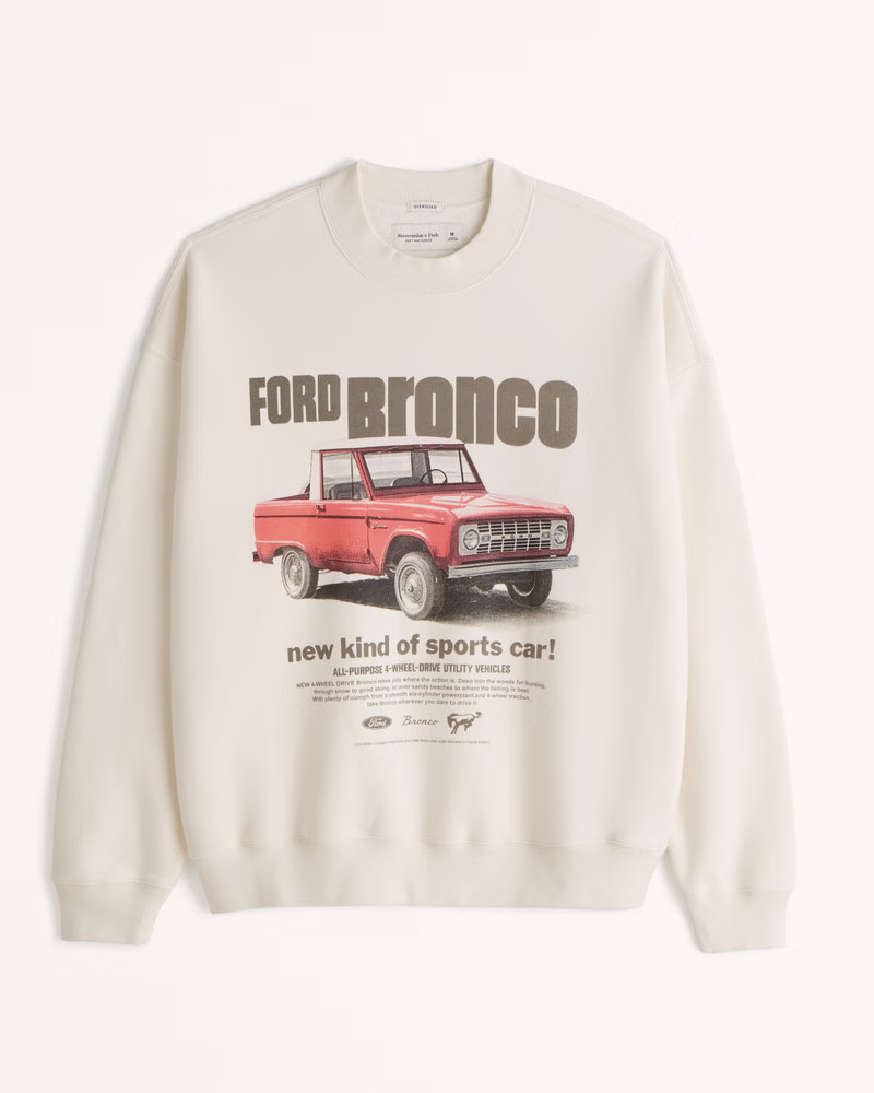 Women's Bronco Graphic Crew Sweatshirt | Women's Tops | Abercrombie.com | Abercrombie & Fitch (US)