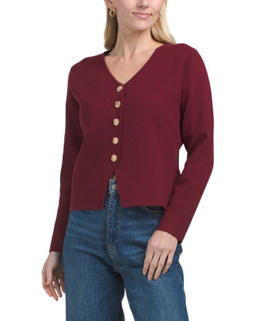 Double Knit V-neck Pull Over | TJ Maxx