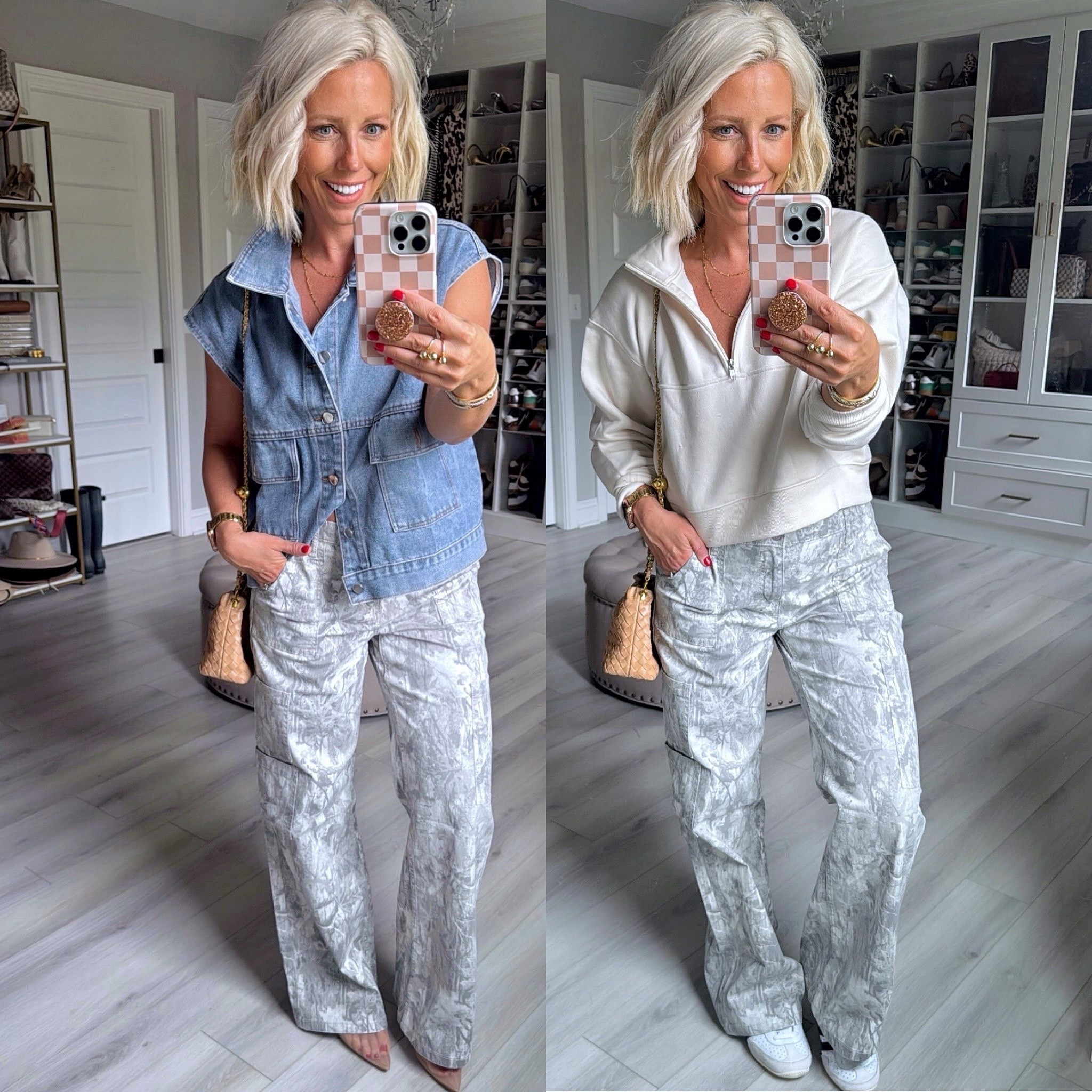 Everyone’s favorite camo pants just restocked in a new color!!! I love this new light wash!!!! The leopard print restocked too!!! They now come in short (29.5”) and (long 33.5”)
⬇️⬇️⬇️
Pants size small (full length 31.5”)
Vest and 1/4 zip medium

#LTKFindsUnder50 #LTKFindsUnder100 #LTKootd