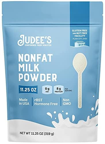 Judee's Gluten Free Non-Fat Dry Milk Powder - Versatile Baking & Cooking Powdered Milk - High-Pro... | Amazon (US)