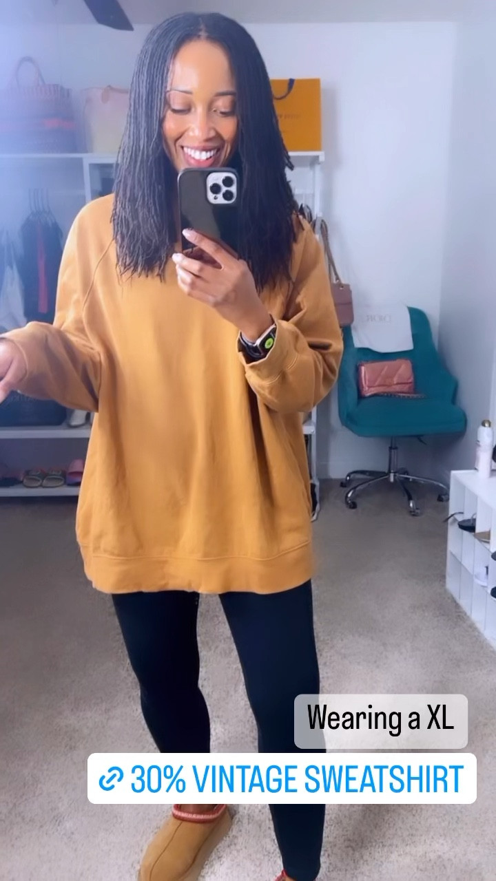 Oversized Vintage Tunic Sweatshirt