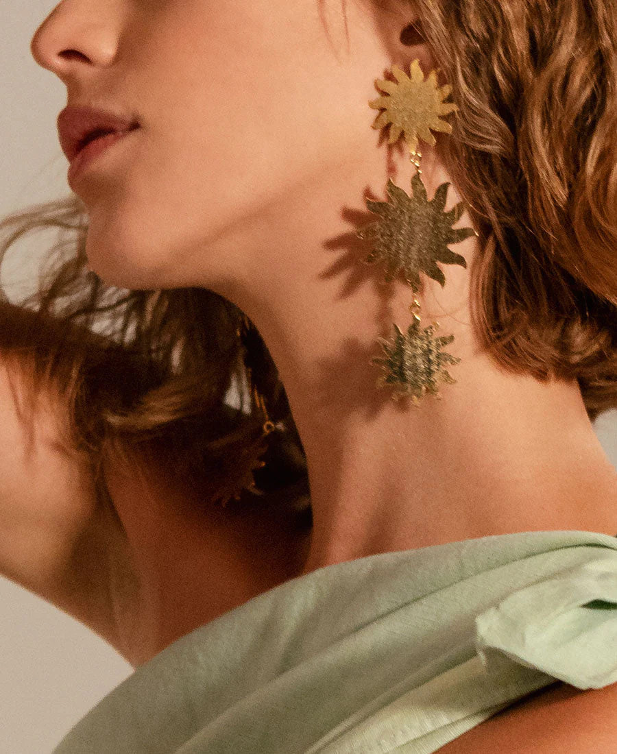 Tres Soles Earrings by Pájara Pinta | Support HerStory