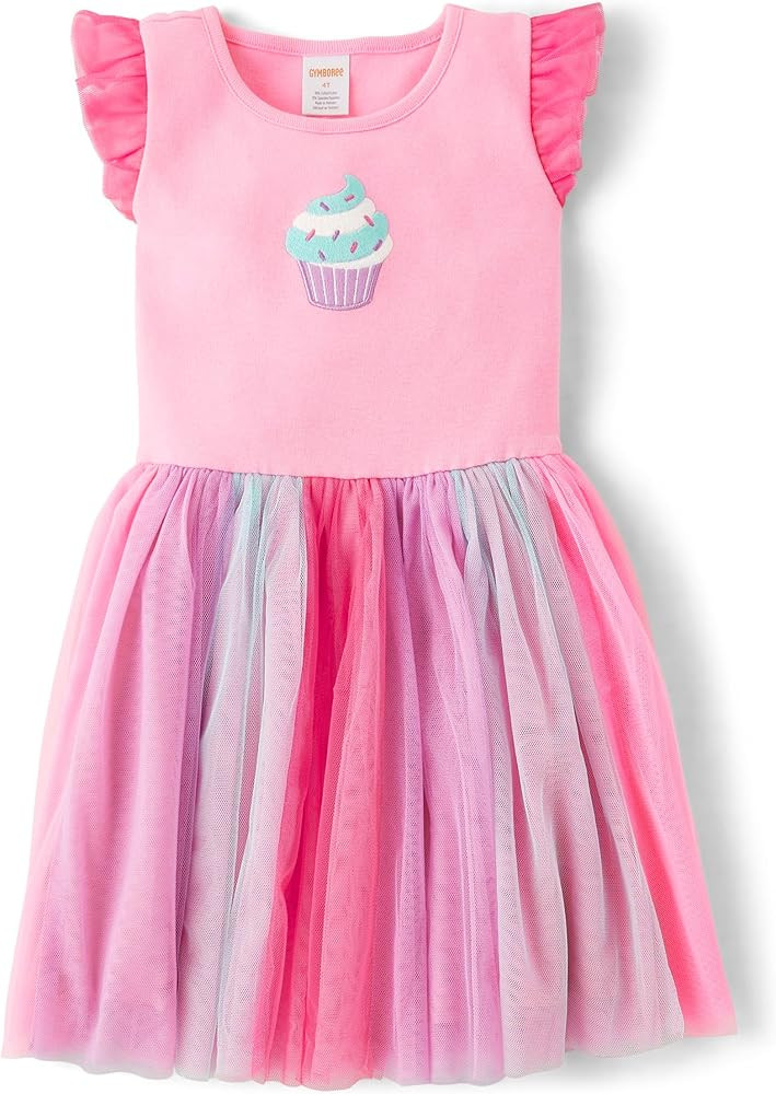 Gymboree Girls' and Toddler Short Sleeve Tutu Dress | Amazon (US)