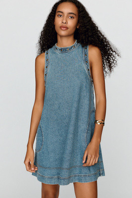 Pilcro 100% Cotton Denim Swing Dress | Anthropologie (US)